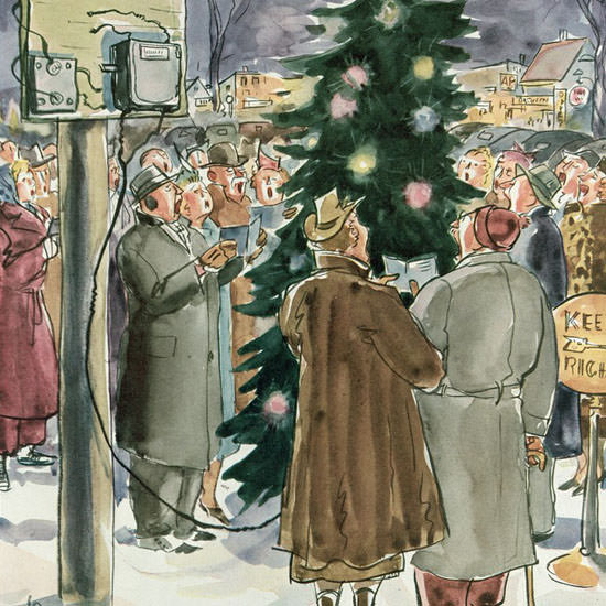 Perry Barlow The New Yorker 1952_12_20 Copyright crop | Best of 1950s Ad and Cover Art