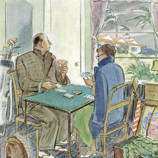 Perry Barlow The New Yorker 1954_01_23 Copyright crop | Best of 1950s Ad and Cover Art