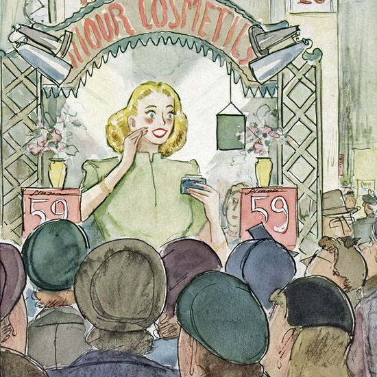 Perry Barlow The New Yorker 1954_12_04 Copyright crop | Best of 1950s Ad and Cover Art