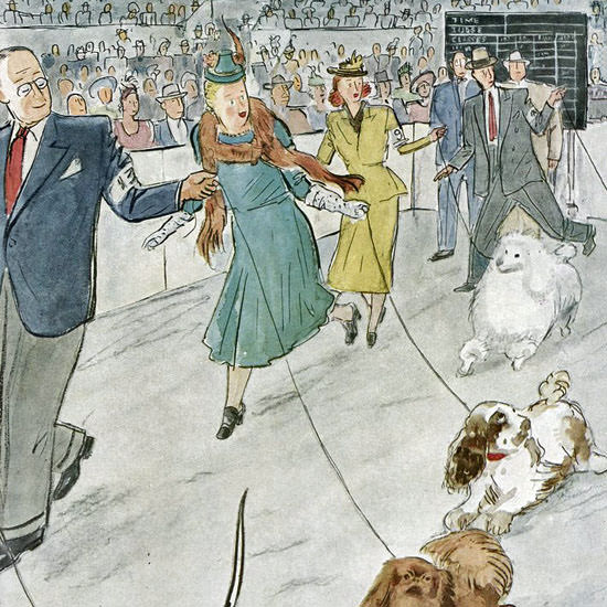 Perry Barlow The New Yorker 1955_02_12 Copyright crop | Best of Vintage Cover Art 1900-1970