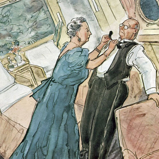 Perry Barlow The New Yorker 1956_03_24 Copyright crop | Best of 1950s Ad and Cover Art