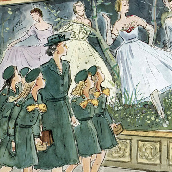 Perry Barlow The New Yorker 1959_05_09 Copyright crop | Best of 1950s Ad and Cover Art