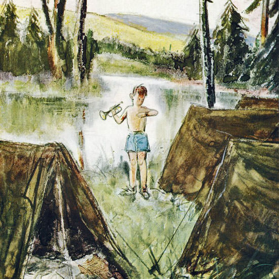 Perry Barlow The New Yorker 1959_07_11 Copyright crop | Best of Vintage Cover Art 1900-1970