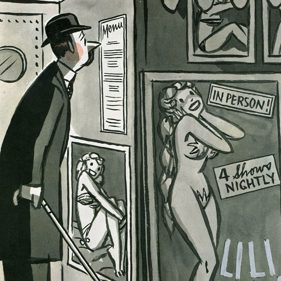 Peter Arno The New Yorker 1954_01_09 Copyright crop | Best of 1950s Ad and Cover Art