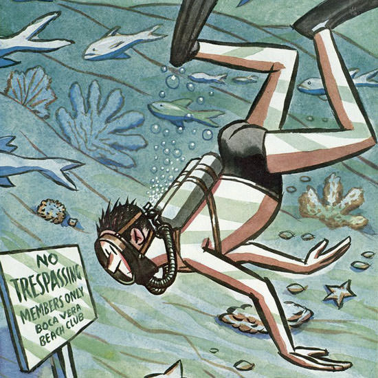 Peter Arno The New Yorker 1956_01_28 Copyright crop | Best of Vintage Cover Art 1900-1970