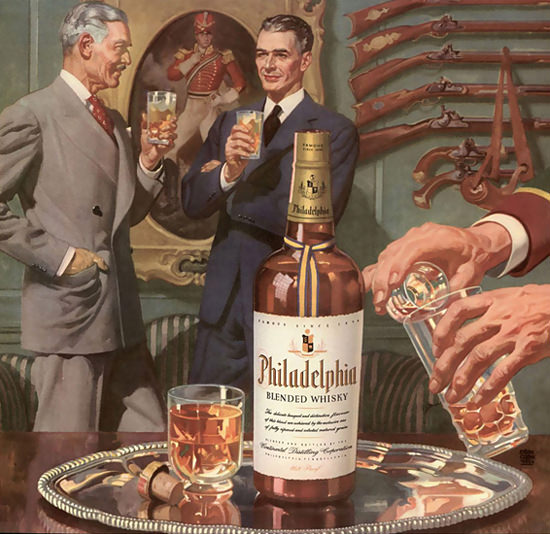 Philadelphia Blended Whisky Collection Of Arms | Sex Appeal Vintage Ads and Covers 1891-1970