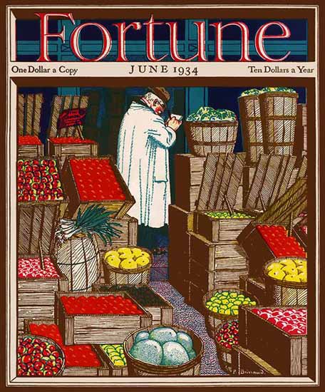 Pierre Brissaud Fortune Magazine June 1934 Copyright | Fortune Magazine Graphic Art Covers 1930-1959