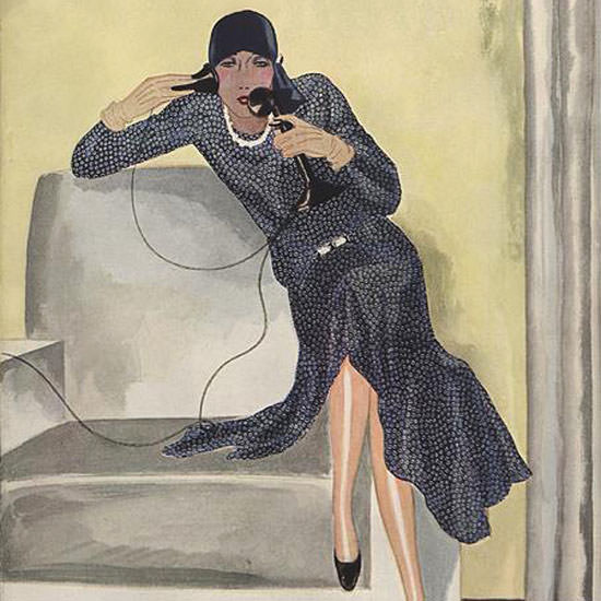 Pierre Mourgue Vogue Cover 1929-04-27 Copyright crop | Best of 1920s Ad and Cover Art