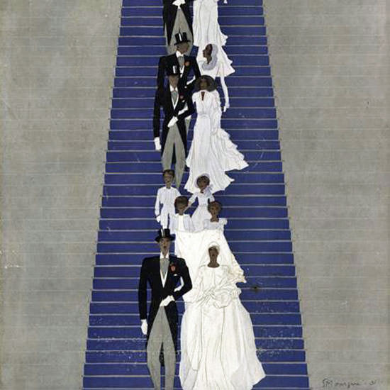 Pierre Mourgue Vogue Cover 1931-02-15 Copyright crop | Best of Vintage Cover Art 1900-1970