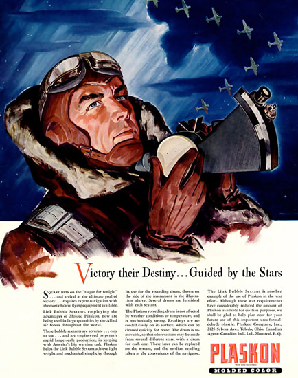 Plaskon Victory Destiny Guided By The Stars 1942 | Vintage War Propaganda Posters 1891-1970