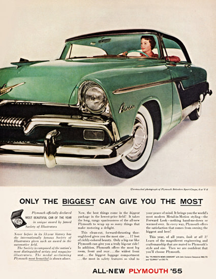 Plymouth Belvedere Sport 1955 Biggest Most | Vintage Cars 1891-1970