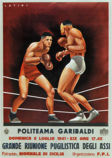 Politeama Garibaldi 1941 Sicilia Italy Italia Latini | Vintage War Propaganda Posters 1891-1970
