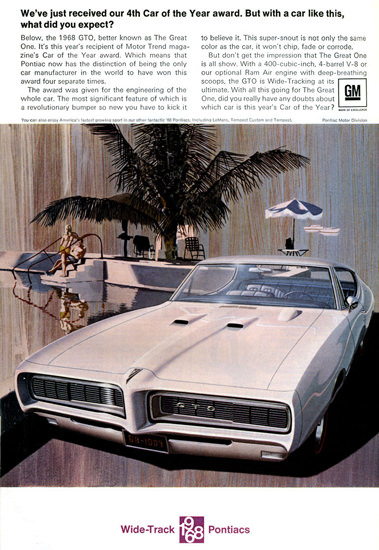 Pontiac GTO 1968 Swimming Pool GM | Vintage Cars 1891-1970
