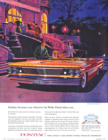 Pontiac Bonneville Conv 1960 Wide Track Weels | Vintage Cars 1891-1970