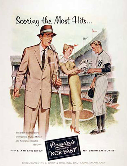 Priestley Suits Baltimore 1956 | Sex Appeal Vintage Ads and Covers 1891-1970