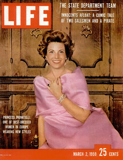 Princess Pignatelli best dressed 2 Mar 1959 Copyright Life Magazine | Life Magazine Color Photo Covers 1937-1970