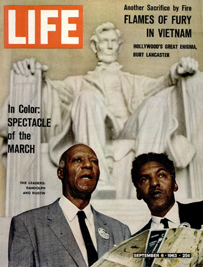 Randolph Rustin March Washington 6 Sep 1963 Copyright Life Magazine | Life Magazine Color Photo Covers 1937-1970