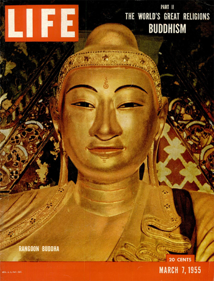Rangoon Buddha Burma 7 Mar 1955 Copyright Life Magazine | Life Magazine Color Photo Covers 1937-1970