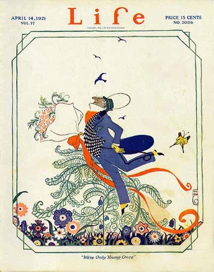 Rea Irvin Life Humor Magazine 1921-04-14 Copyright | Life Magazine Graphic Art Covers 1891-1936