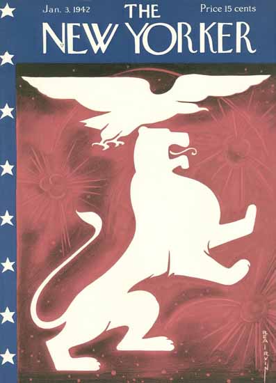 Rea Irvin The New Yorker 1942_01_03 Copyright | The New Yorker Graphic Art Covers 1925-1945