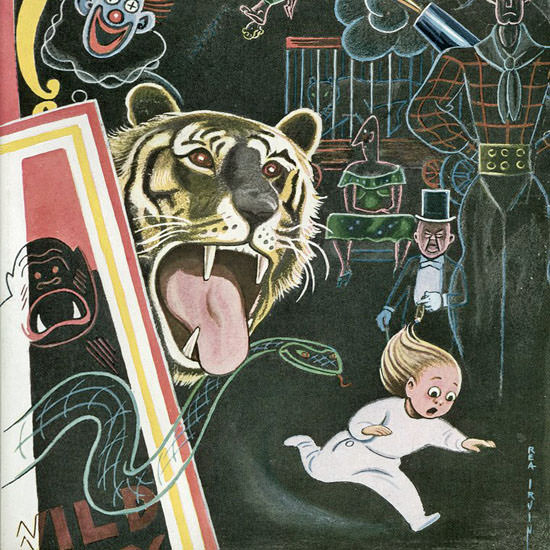 Rea Irvin The New Yorker 1948_04_10 Copyright crop | Best of Vintage Cover Art 1900-1970