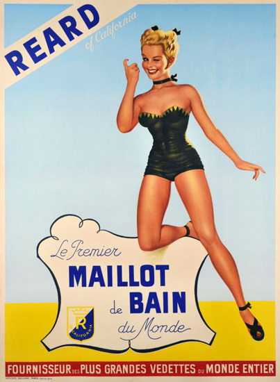 Reard Of California Premier Maillot De Bain 1950s | Sex Appeal Vintage Ads and Covers 1891-1970