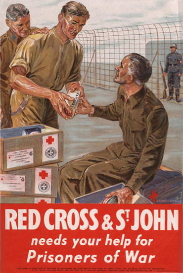 Red Cross St John Needs Your Help For POW | Vintage War Propaganda Posters 1891-1970