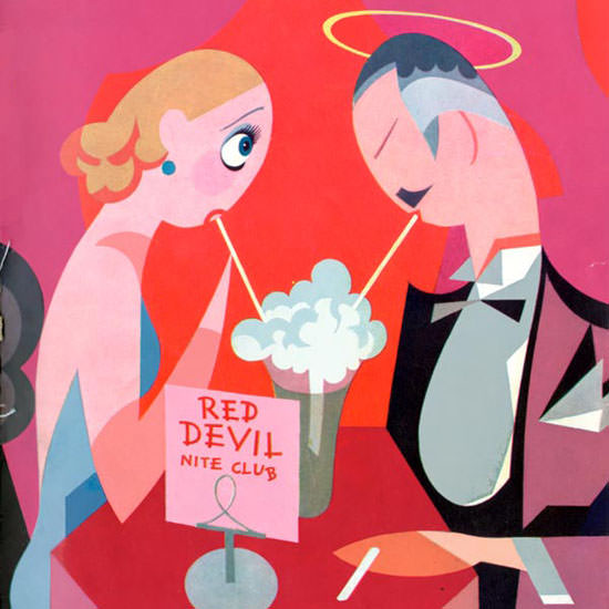 Red Devil Night Club Life Humor Magazine 1931-10-30 Copyright crop | Best of 1930s Ad and Cover Art