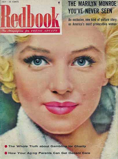 Redbook Magazine Cover Marilyn Monroe Sex Appeal | Sex Appeal Vintage Ads and Covers 1891-1970