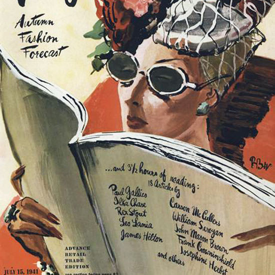 Rene Bouet-Willaumez Vogue Cover 1941-07-15 Copyright crop | Best of 1940s Ad and Cover Art
