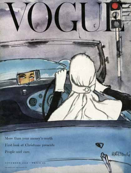 Rene R Bouche Vogue Cover 1953-11 Copyright Sex Appeal | Sex Appeal Vintage Ads and Covers 1891-1970