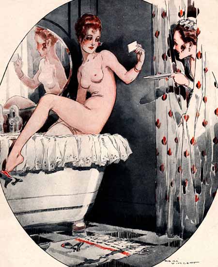 Rene Vincent La Vie Parisienne 1917 Suzanne Au Bain page Sex Appeal | Sex Appeal Vintage Ads and Covers 1891-1970