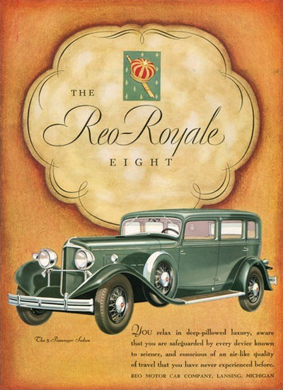 Reo Royale Eight Car Company Lansing Michigan | Vintage Cars 1891-1970