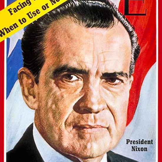 Richard Nixon Time Magazine 1970-10 by Boris Chaliapin crop | Best of 1960s Ad and Cover Art