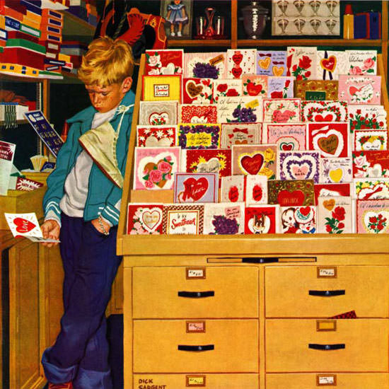 Richard Sargent Saturday Evening Post 1956_02_11 Copyright crop | Best of Vintage Cover Art 1900-1970