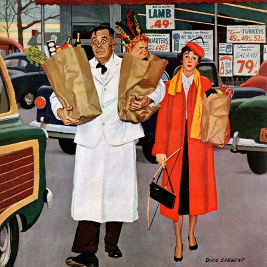Richard Sargent Saturday Evening Post 1956_04_14 Copyright crop | Best of Vintage Cover Art 1900-1970