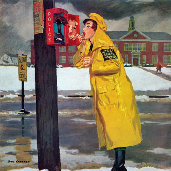 Richard Sargent Saturday Evening Post Guard 1960_12_03 Copyright crop | Best of Vintage Cover Art 1900-1970