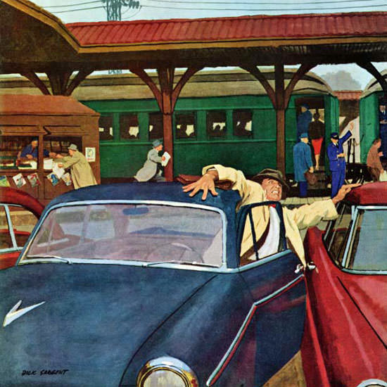 Richard Sargent Saturday Evening Post Park 1960_03_05 Copyright crop | Best of Vintage Cover Art 1900-1970