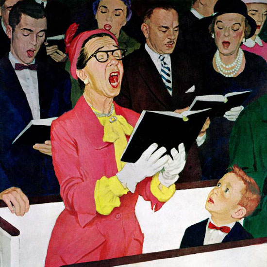 Richard Sargent Saturday Evening Post Praise 1959_03_07 Copyright crop | Best of 1950s Ad and Cover Art