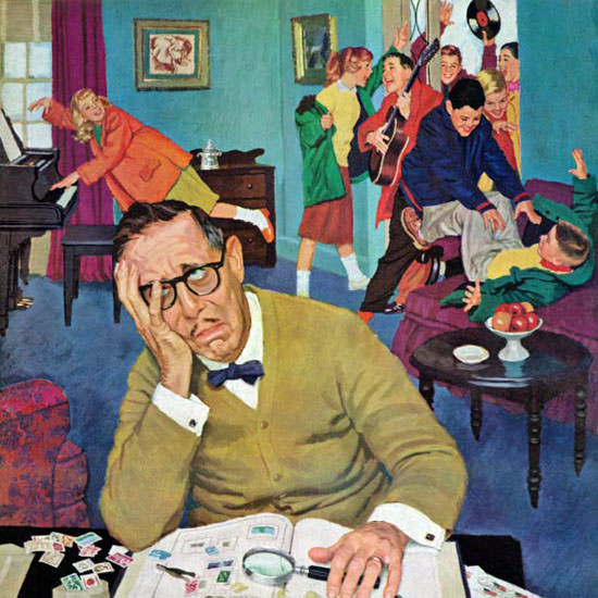 Richard Sargent Saturday Evening Post Quiet 1960_05_14 Copyright crop | Best of 1960s Ad and Cover Art