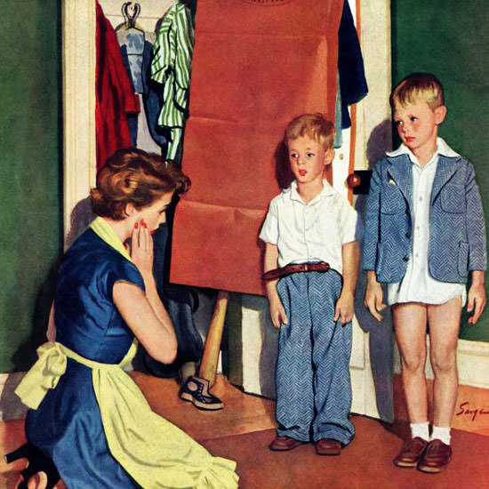 Richard Sargent Saturday Evening Post Sons 1952_09_20 Copyright crop | Best of Vintage Cover Art 1900-1970