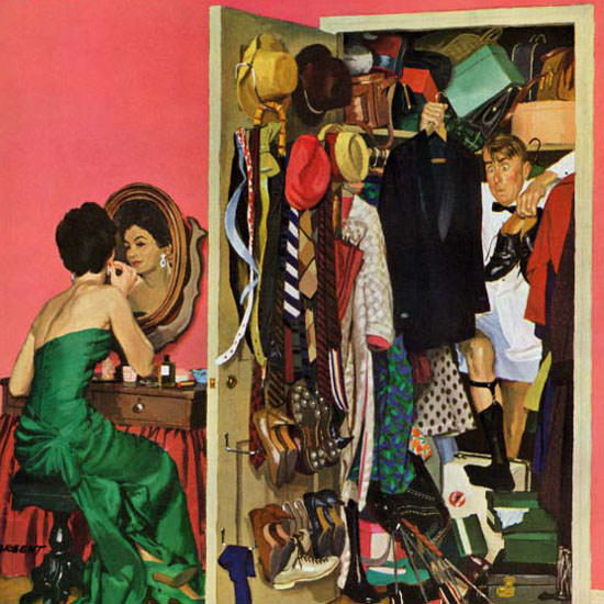 Richard Sargent Saturday Evening Post Tux 1962_03_31 Copyright crop | Best of 1960s Ad and Cover Art