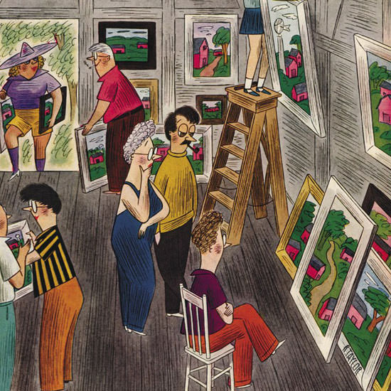 Richard Taylor The New Yorker 1941_07_26 Copyright crop | Best of 1940s Ad and Cover Art