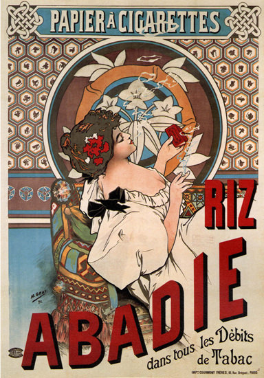 Ris Abadie France Papier A Cigarettes Paper | Sex Appeal Vintage Ads and Covers 1891-1970