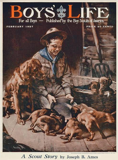 Roaring 1920s Boys Life February 1927 Norman Rockwell | Roaring 1920s Ad Art and Magazine Cover Art