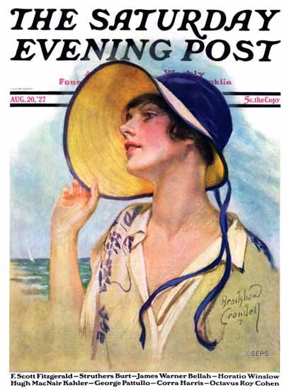 Roaring 1920s Bradshaw Crandell Saturday Evening Post 1927_08_20 | Roaring 1920s Ad Art and Magazine Cover Art