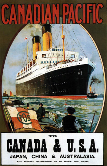 Roaring 1920s Canadian Pacific Canada USA Japan China 1922 | Roaring 1920s Ad Art and Magazine Cover Art