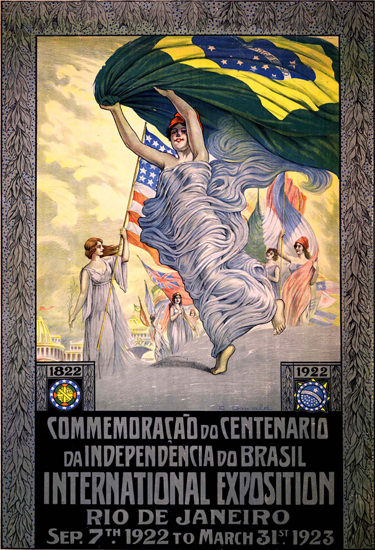 Roaring 1920s Centenario Da Independencia Do Brasil 1922 Rio | Roaring 1920s Ad Art and Magazine Cover Art