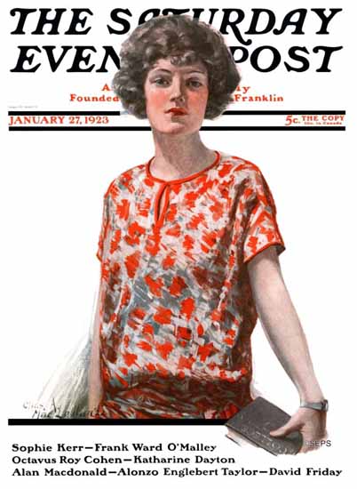 Roaring 1920s Charles A MacLellan Saturday Evening Post 1923_01_27 | Roaring 1920s Ad Art and Magazine Cover Art
