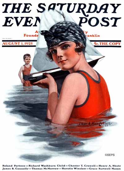 Roaring 1920s Charles A MacLellan Saturday Evening Post 1925_08_01 | Roaring 1920s Ad Art and Magazine Cover Art